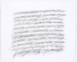Psamathe VIII, 2018, fine ink with mauve tint by Simon Lewty <span class='artist-suffix'>1941-2021</span>